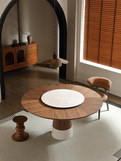 CARSON WOODEN ROUND DINING TABLE